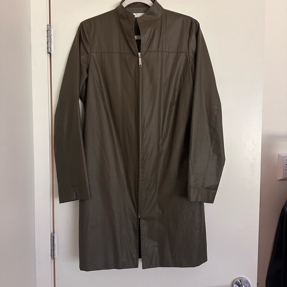 Halogen Green Waxed Canvas Coat